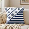 Ocean Sailor Logo Pattern Pillow Case Organic Short Plush Cushion Covers Breathable Washable WrinkleResistant