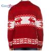Cozy Up Men's Christmas Cardigans Ugly Xmas Sweaters Reindeer Snowflake Shawl Collar Knitted Cardigan Sweater