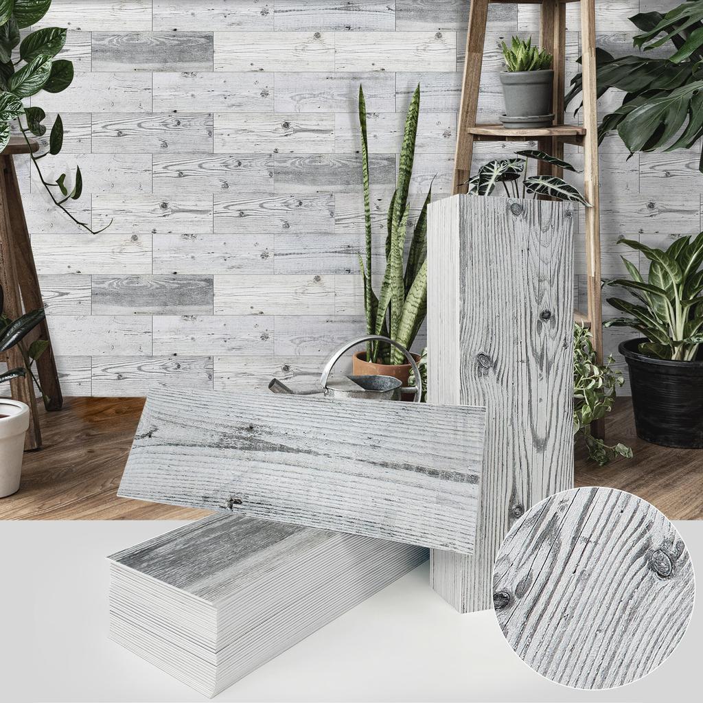 Wood Grain Matte Pe Foam Wall Sticker Self-Adhesive Anti-Collision Waterproof Thickened Wallpaper American Stone Pattern Wall Decoration