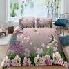 Peacock Duvet Cover Collection King Size Cute Animal Theme Bedding Collection Print For Adults Teens Soft 1 Comforter Cover With 2 Pillowcases