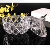 Embossed Clear Glass Crystal Candy Jar Dish with Lid for Snacks Storage Home Decors Trinket Jewelry Organizers Box