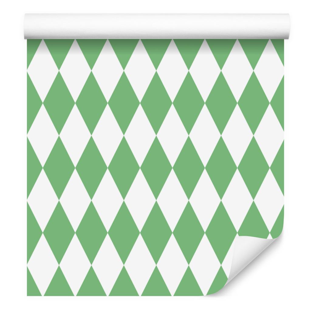 Harlequin Diamonds Wallpaper White and Green for Living Room and Bedroom 50x1000