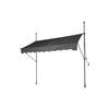 Adjustable Awning 250x120cm Color Grey