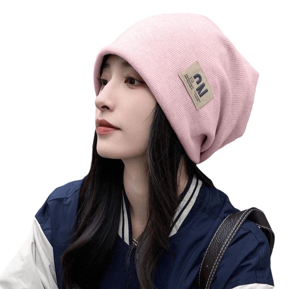 Warm Beanie Hat Windproof Knitted Pullover Cap Fashion Skullies Hat  for Women