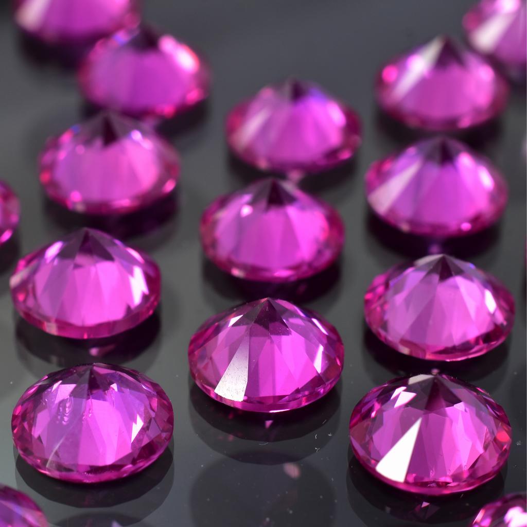 Pink Round Cut Ring Size 8 Pcs Natural Untreated Ruby Gemstone 8x8 mm