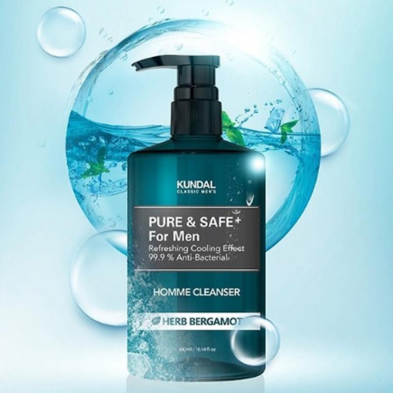 Kundal Pure   Safe Cooling Men S cleanSer 300ml Herbal Bergamot