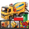 Cement Truck Mixer Toy Simulation Model Oversized with Storage Bucket Colorful Beans Cement Mixer