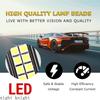 2Pcs Car LED Reversing Light with Strobe Lights for Three Times and Then Always On T15 W16W T20 7740 W21W 1156 P21W Brake Light Steering Bulb