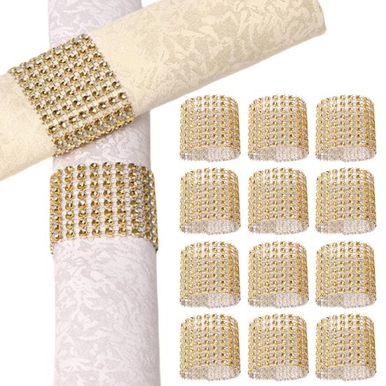 50 шт., пряжка для салфеток, блестящее кольцо для салфеток со стразами, многоразовая застежка, лента, держатель для полотенец для свадебных вечеринок, домашний декор