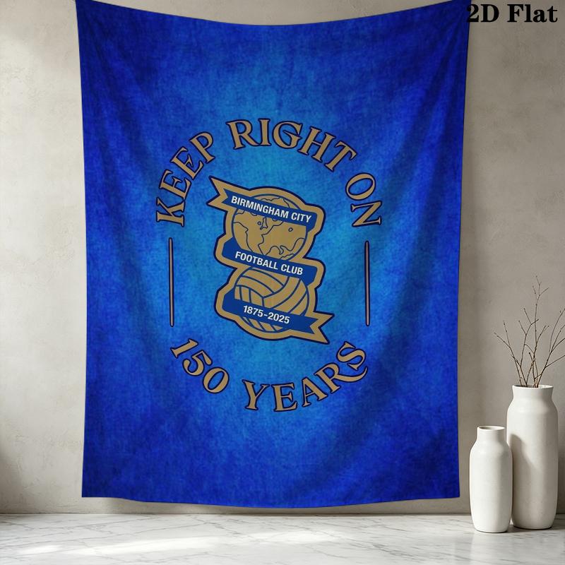 Birmingham City FC Wall Tapestry Aesthetic Wall Hanging Printed Fabric Blanket Decorative Tapestries for Bedroom Living Room Home Decor