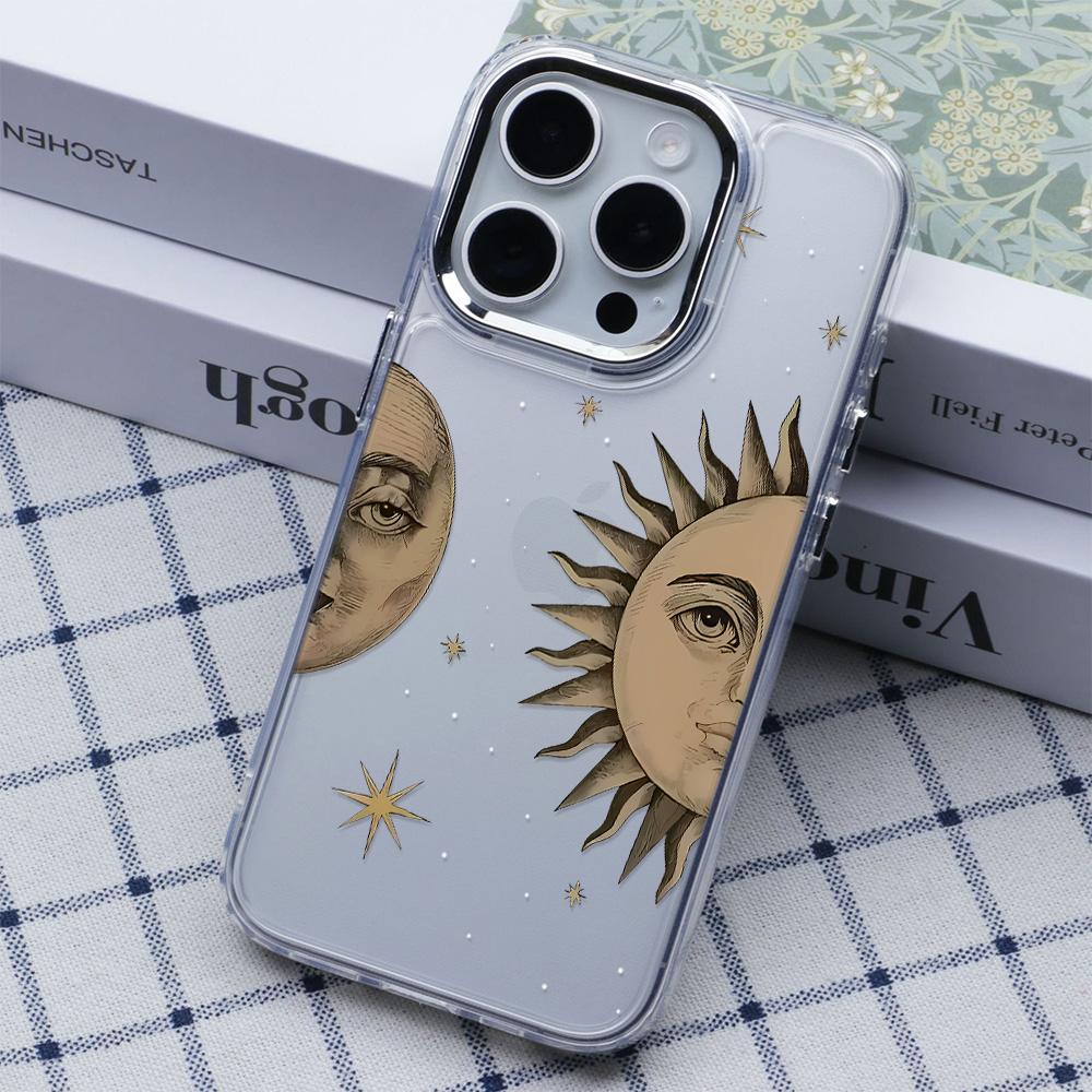 Tarot Wind Moon Star Pattern Phone Case For Iphone 17 15 14 13 Pro Max 11 12 Max 7 8 Plus Stylish Shockproof Soft Coque Cover