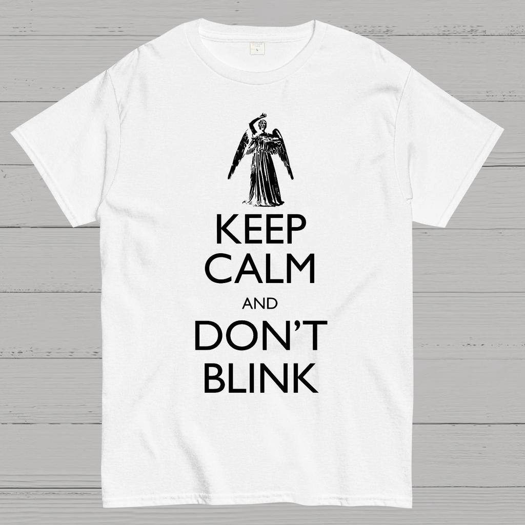 Keep Calm And Don't Blink Cotton Summer Casual Cool Loose T-Shirt