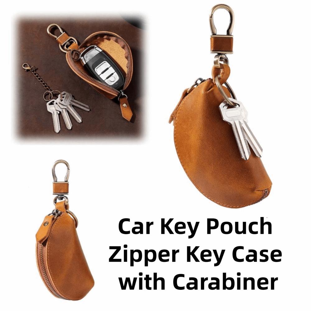 Crazy Horse Leather Car Key Pouch Multi-Color Leather Key Holder Durable Key Storage Bag Car Key