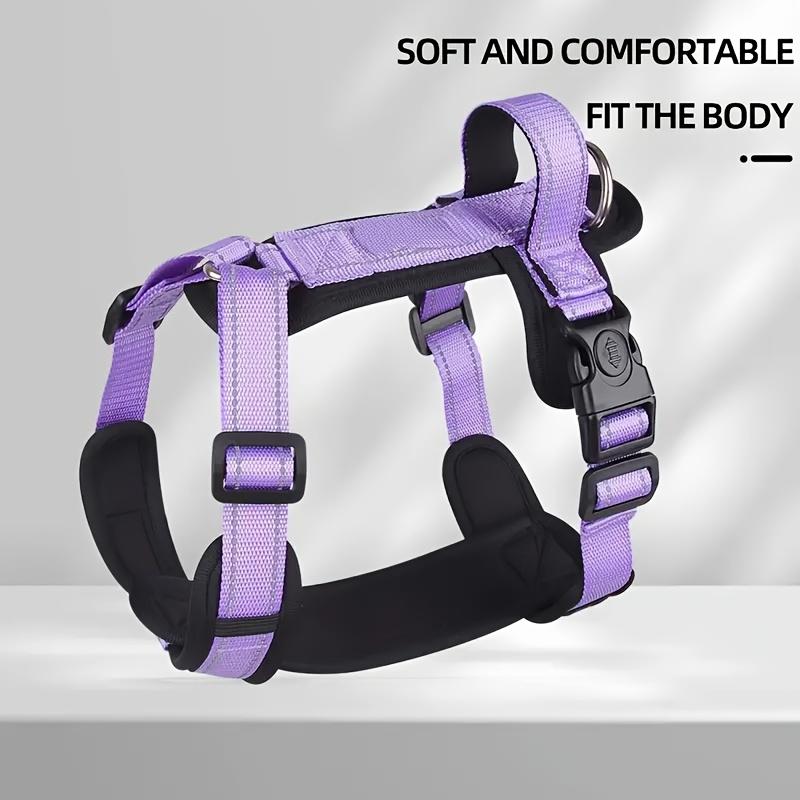 4 Point No Pull Dog Harness with Poop Bag Holder & Collapsible Bowl, Breathable Mesh Vest for Medium Large Dogs Outdoor Walking
