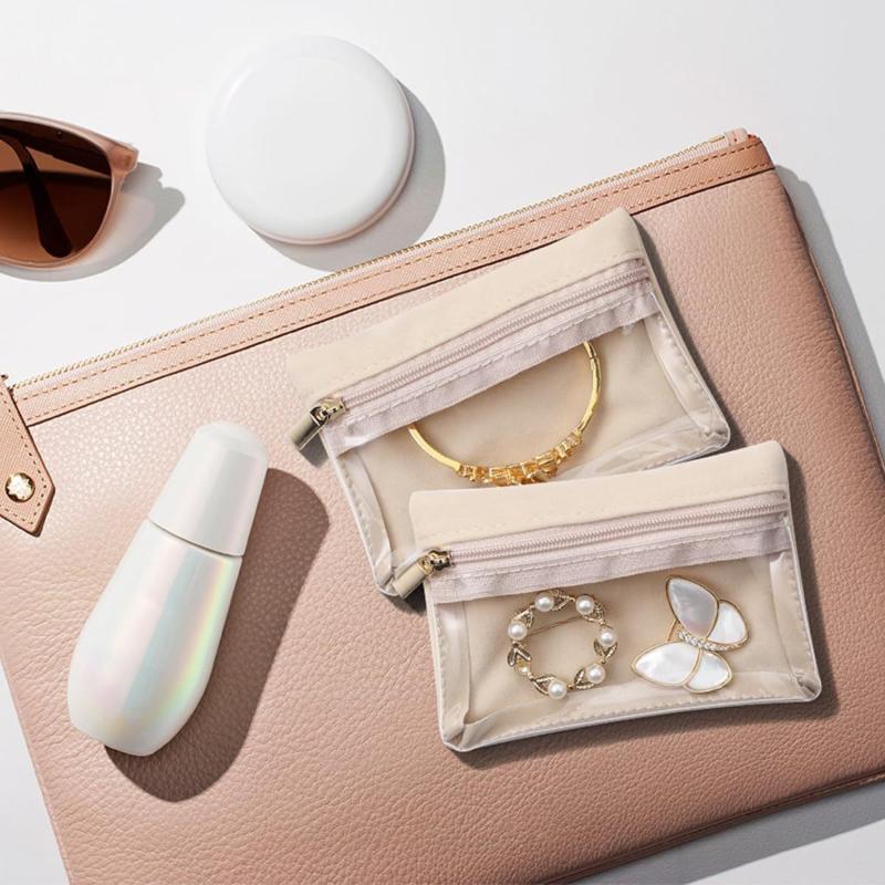 Пакеты с застежкой-молнией Мешочек для хранения браслетов, ожерелий, серег Упаковочный пакет для бизнеса Подарок для ювелирных изделий Розничная витрина