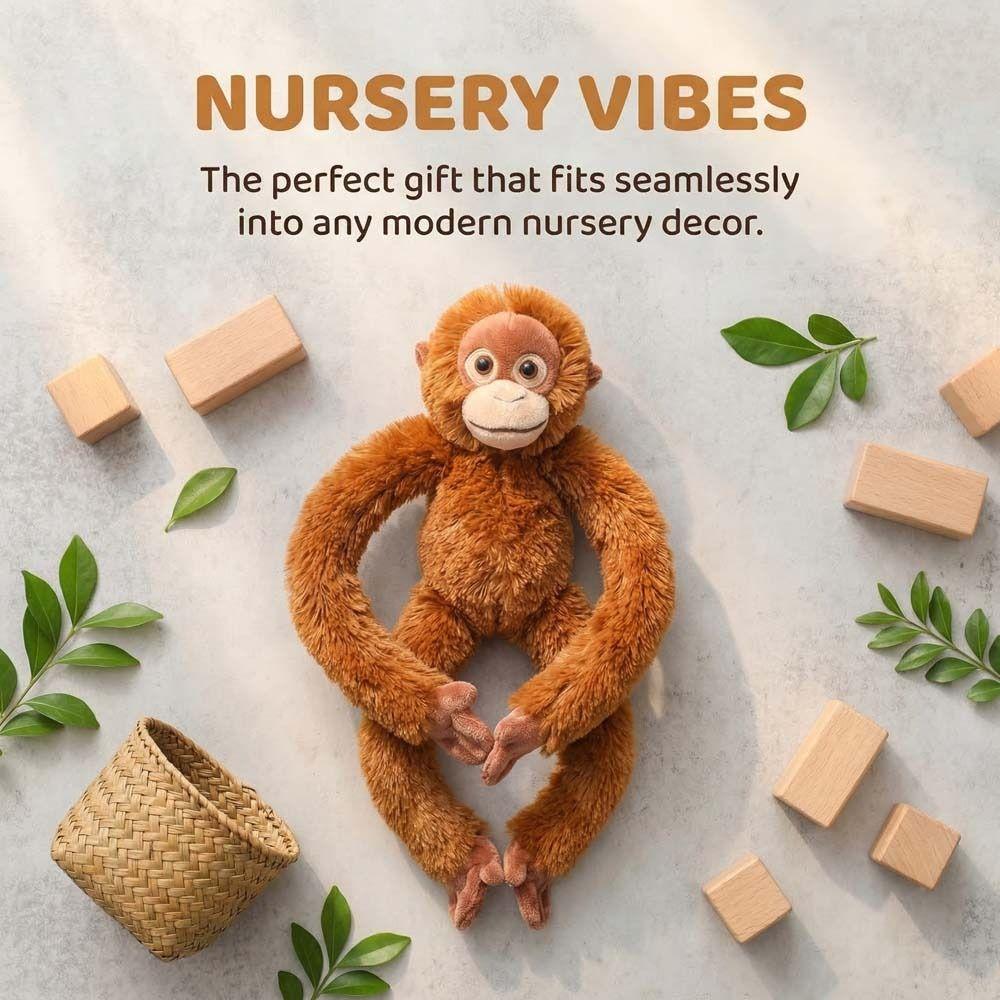 Long Arm Large Plush Monkey Doll Realistice Orangutan Plush Doll Monkey Plush Toy  Baby Toys