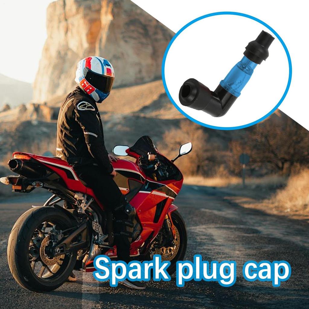 Angled Spark Plug - Racing Light Degree Ignition Resistance Cap,