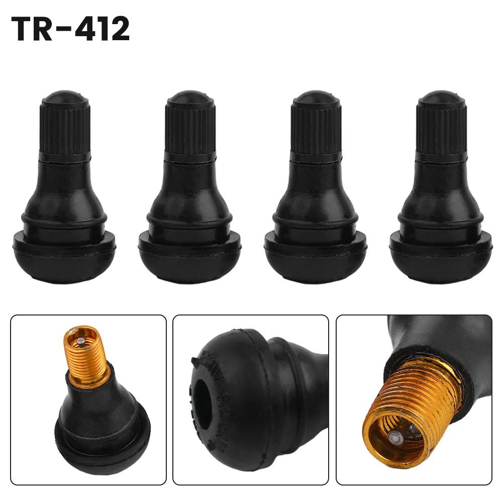 High Quality TR412 Rubber Valve Tubeless Nozzle with Valve Core Set of Four