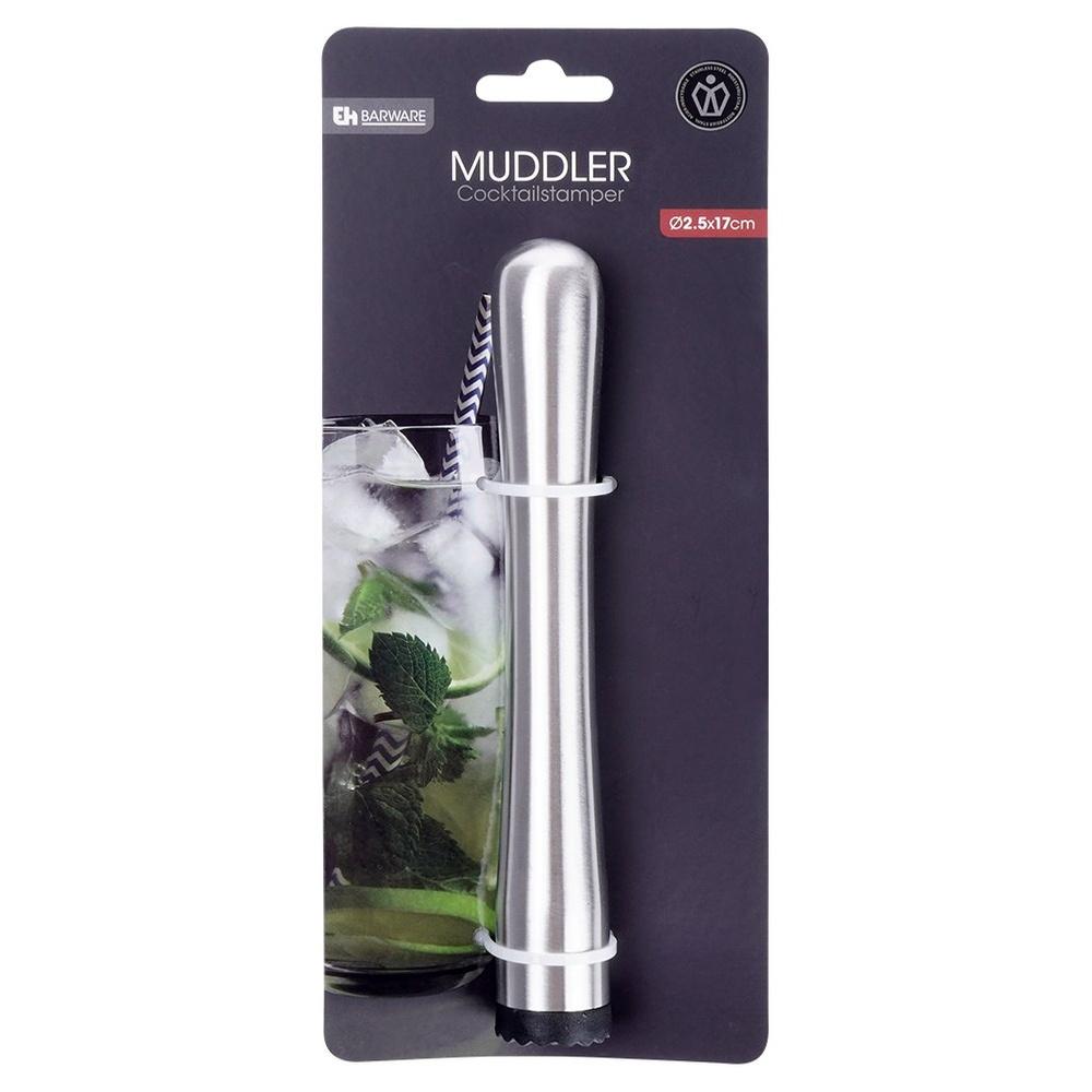 Stainless Steel Cocktail Muddler 17.5cm