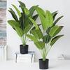 Faux Plantain Plant Artificial Banana Leaf Tree Realistic Fake Greenery Foliage Floor Plant for Indoor Home Office or Business Environments