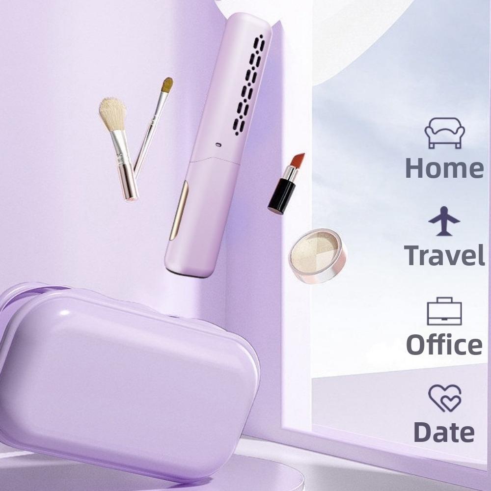 USB Rechargeable Hair Straightener Brush Frizz-Free Hair Styling Iron Heated Brush Comb Home Use