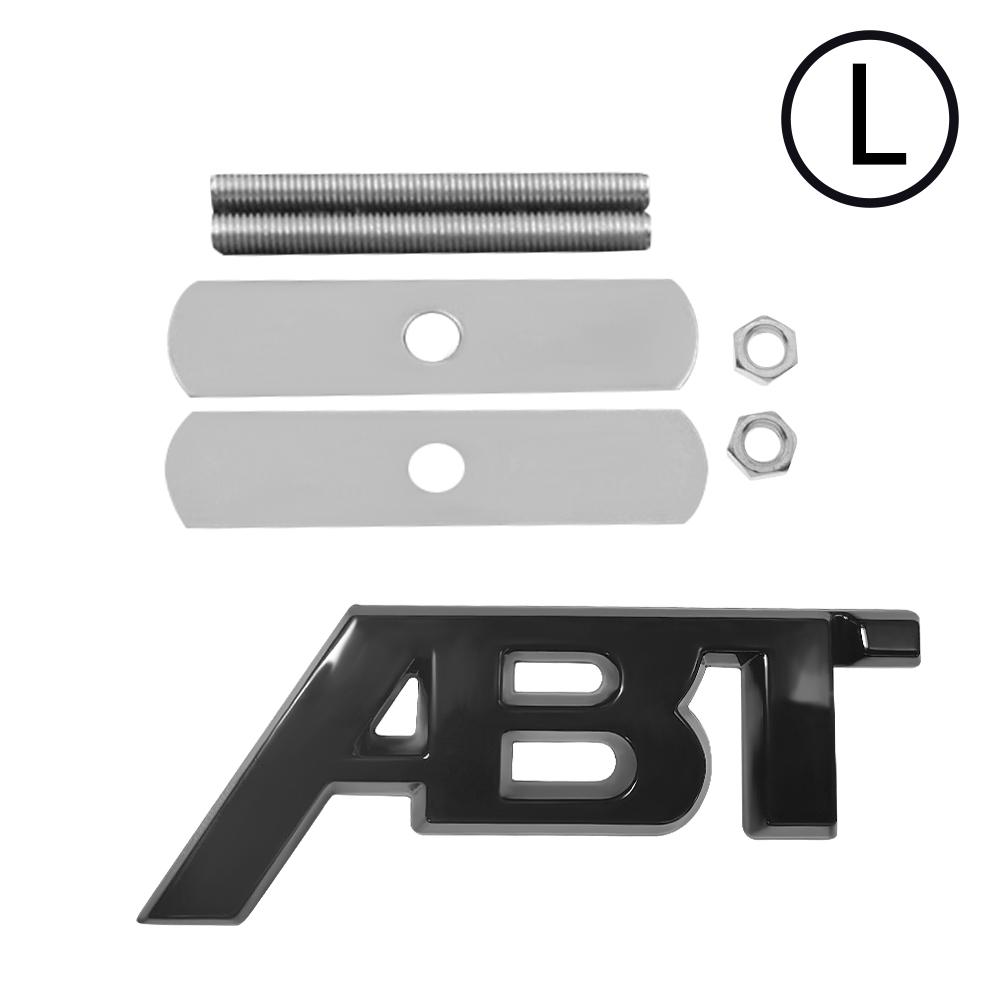 3D Metal ABT Logo Car Front Grill Emblem Rear Trunk Badge Sticker For sq A1 A2 A3 A4 B8 8P A5 A6 A7 A8 Q3 Q5 Q7 Accessories