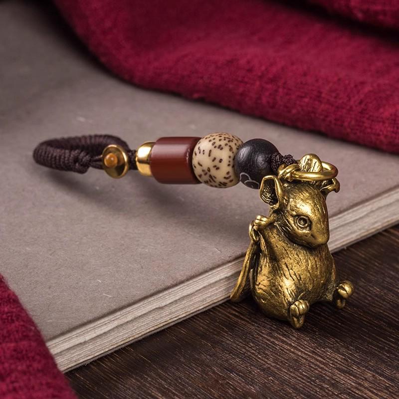 Латунный кулон-брелок с двенадцатью знаками зодиака - Подарок ручной работы для мужчин и женщин