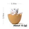 Cute Cartoon Eggshell Cat Mini Model For Desk Decor And Gift Ideas