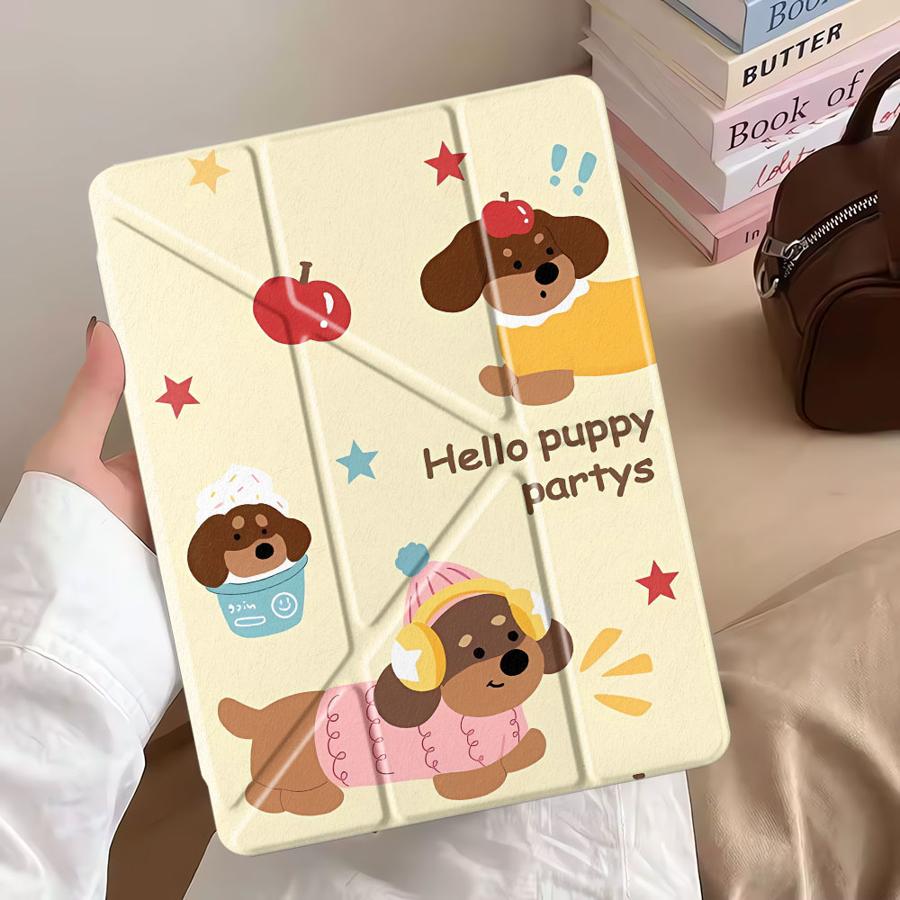 Милый держатель-собачка Чехол-планшет Для iPad Pro 11-го 10-го 9-го 8-го 7-го 12,9 дюйма Air 4 5 M3 M2 1 2 M4 11 дюймов Mini 6 7 Pro 2025