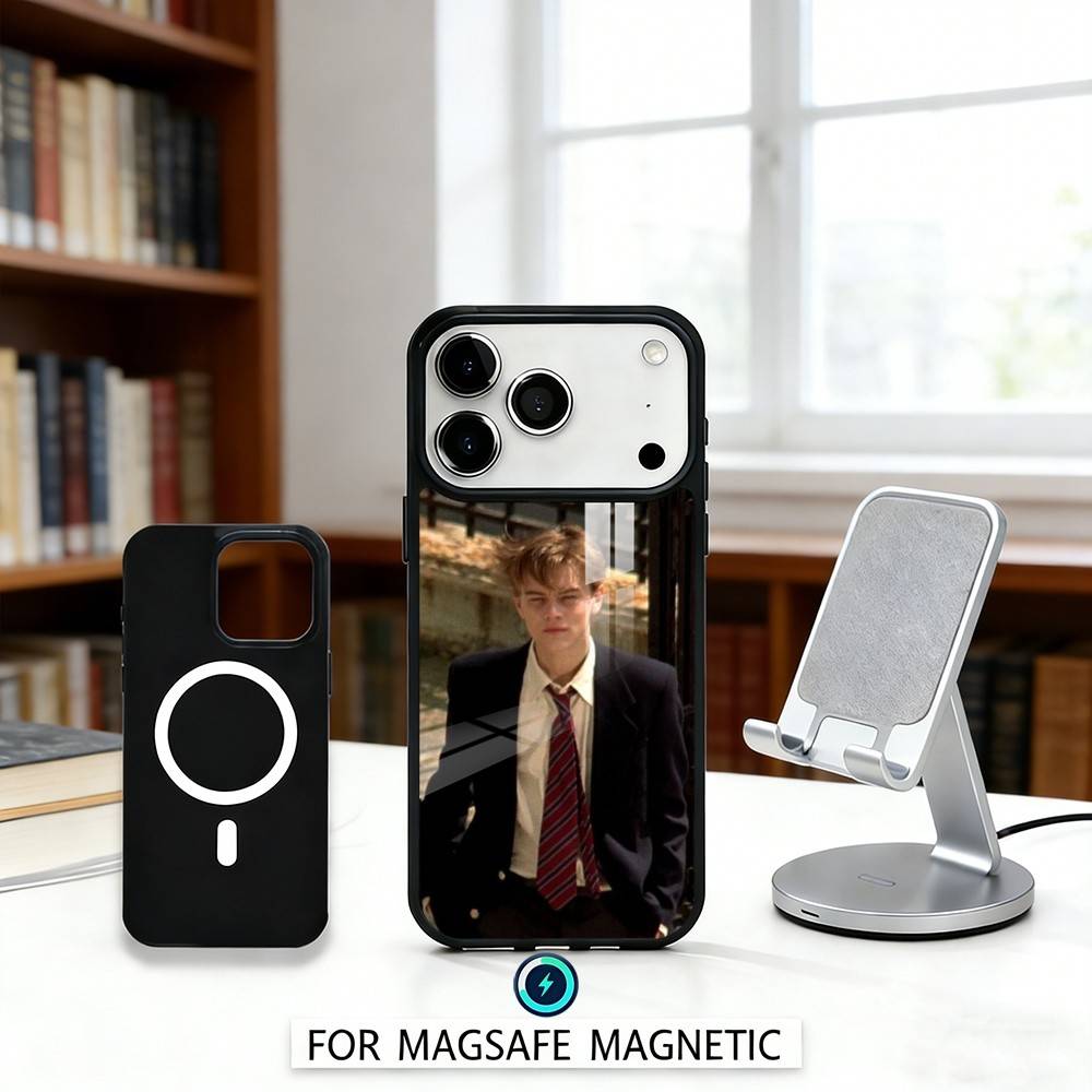 L-Leonardo D-DiCaprio 90s Retro Style Phone Case Magnetic For iPhone17 16 15 14 13 12Pro Max For Magsafe Wireless Charging Cover