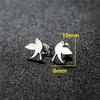 Minimalist Cute Animal Earings Jewelry Small Penguin Fish Swallow Stud Earrings for Women U Shaped Earing Oorbellen