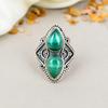 Malachite Gemstone 925 Sterling Silver Pear Gemstone Handmade Ring For Women