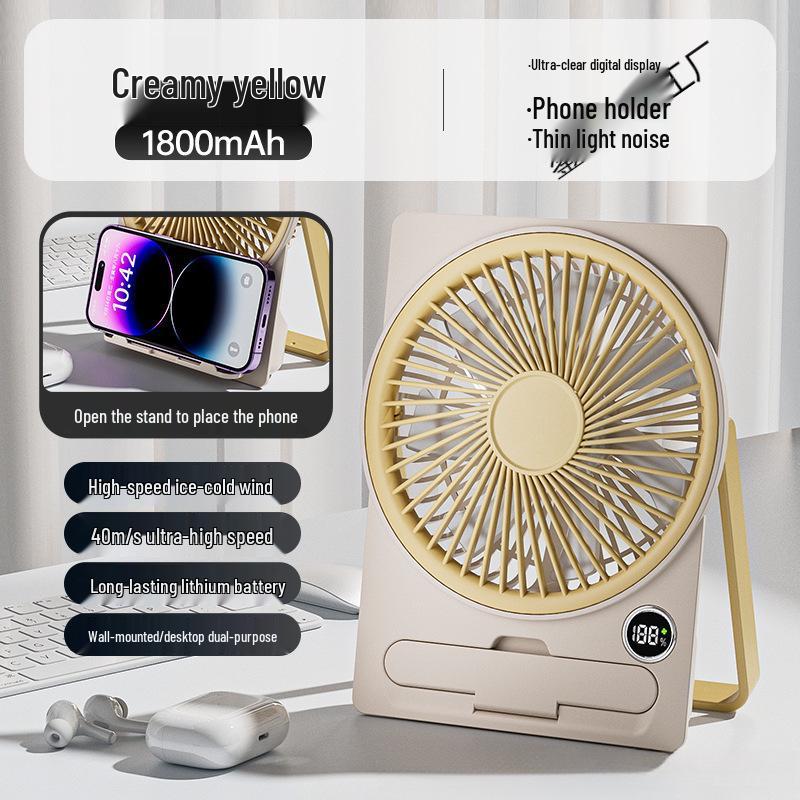 USB Mini Desktop Vertical Stand Fan for Dorms and Offices