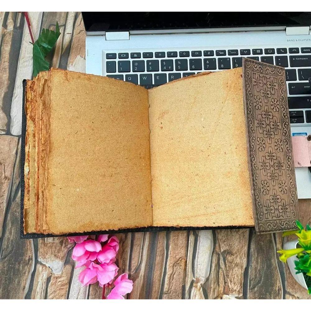 Кожаный журнал «Тройная луна» ручной работы Журнал «Книга теней», журнал «Гримуар»