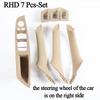 Factory  Carbon Fiber Inner Handle Interior Door Handle for F10 F11 BMW 5 Series Armrest Pull Trim Cover 7 Pcs Set