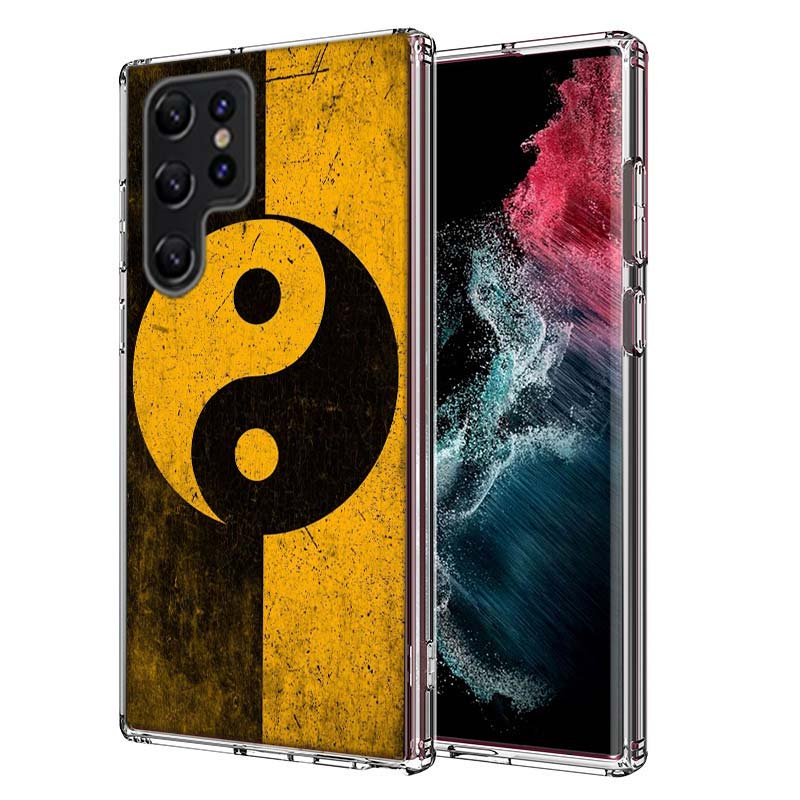 Eight Diagrams Taiji Yin Yang Capa Phone Case For Samsung S26 Ultra S25 Edge Galaxy S23 S21 S20 S24 FE S22 S10 Plus Cover Clear
