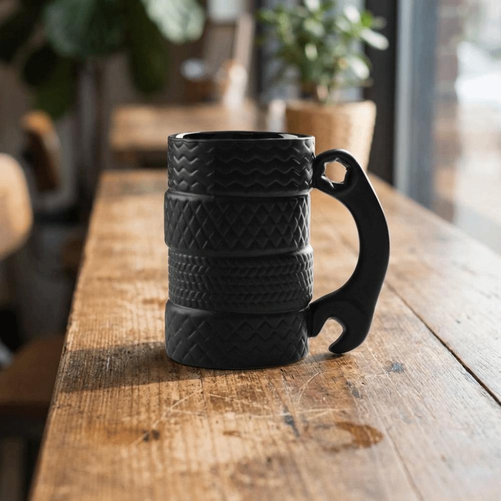 Industrial Style Tire Ceramic Water Cup Large Capacity Funny Coffee Cup Unique Decorative Tea Milk Mug Coffee Drinking