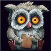 Полный 5D Diy Алмазная картина Сова ест печенье Алмазная вышивка Крестом Домашний декор Ручная работа