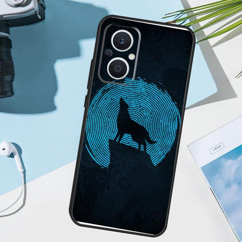 Черный чехол с рисунком волка для OPPO Reno 14 F 13 12 11 10 Pro 11F 12F 13F 7 8 Lite, чехол для OPPO Find X9 X8 X6 X5 Pro