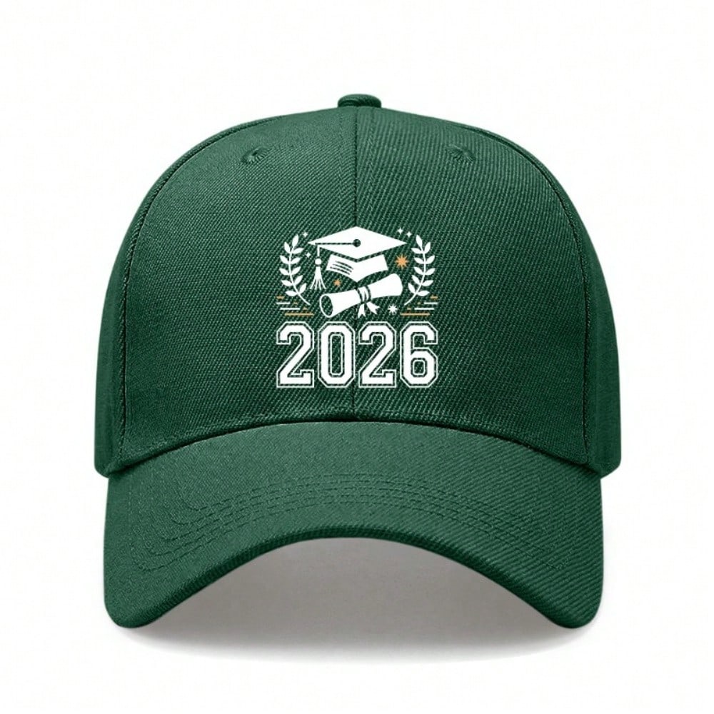 [Graduation Baseball Cap] 2026 Class Of Graduation Print Unisex Adjustable Breathable Lightweight Casual Outdoor Sports Baseball Hat For Men Women