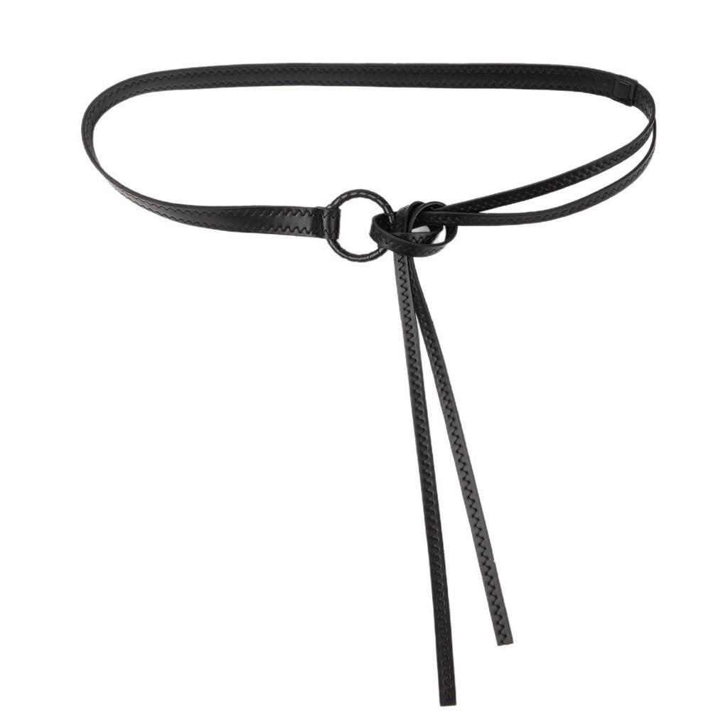 Solid Fashion Color Round Buckle Decoration Women Casual Belt For Use Daily