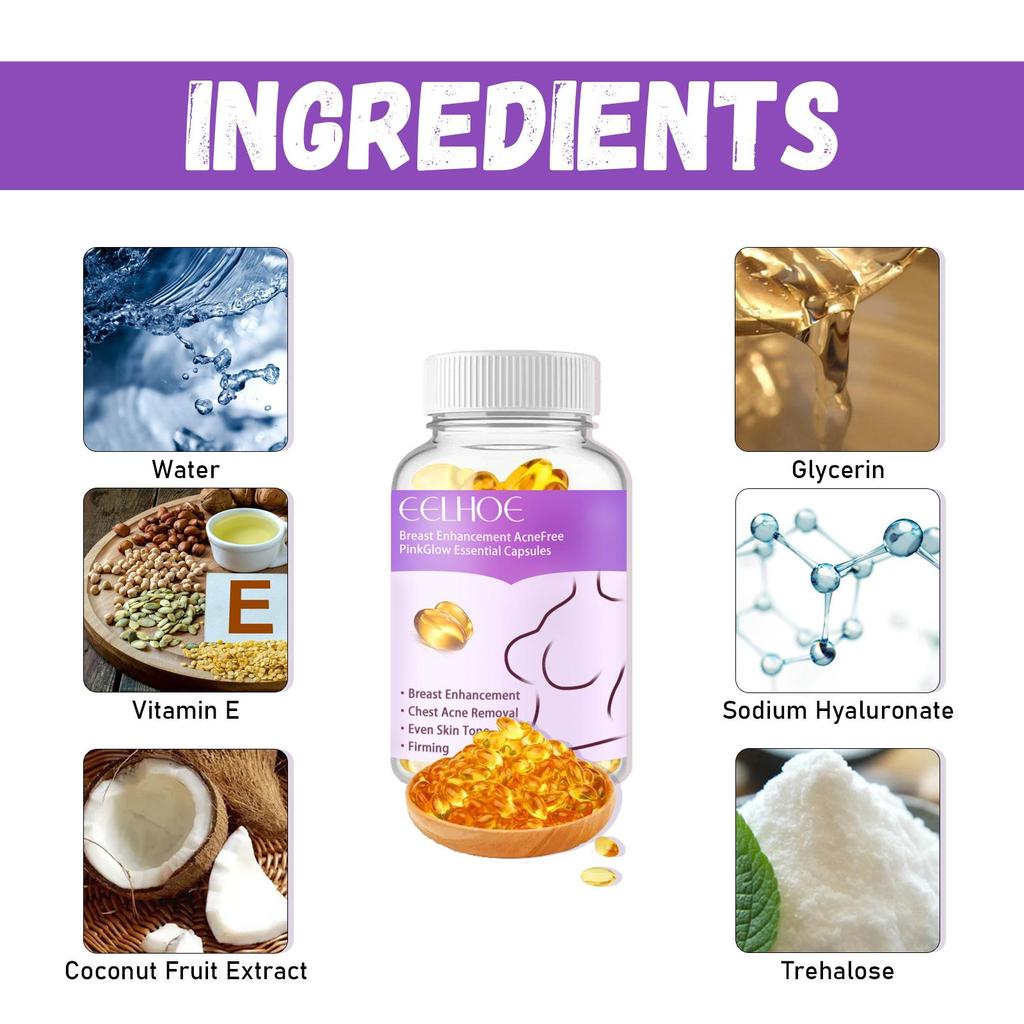 EELHOE КАПСУЛЫ ДЛЯ ГРУДИ Укрепляющие капсулы для груди Укрепляющие Укрепляющие Увлажняющие Капсулы для ухода за грудью
