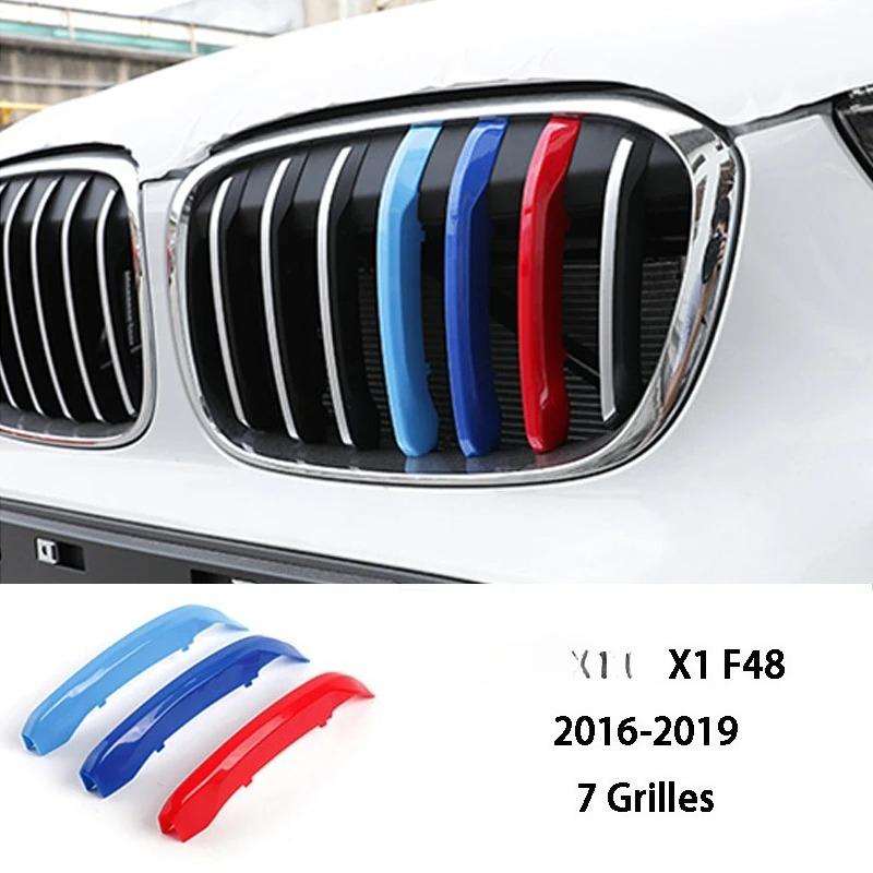 3-цветные наклейки-полоски на решетку радиатора и бампер для BMW X1 X3 X4 X5 X6 F25 F26 F48 G01 G02 G20 G28 Аксессуары для стайлинга автомобиля