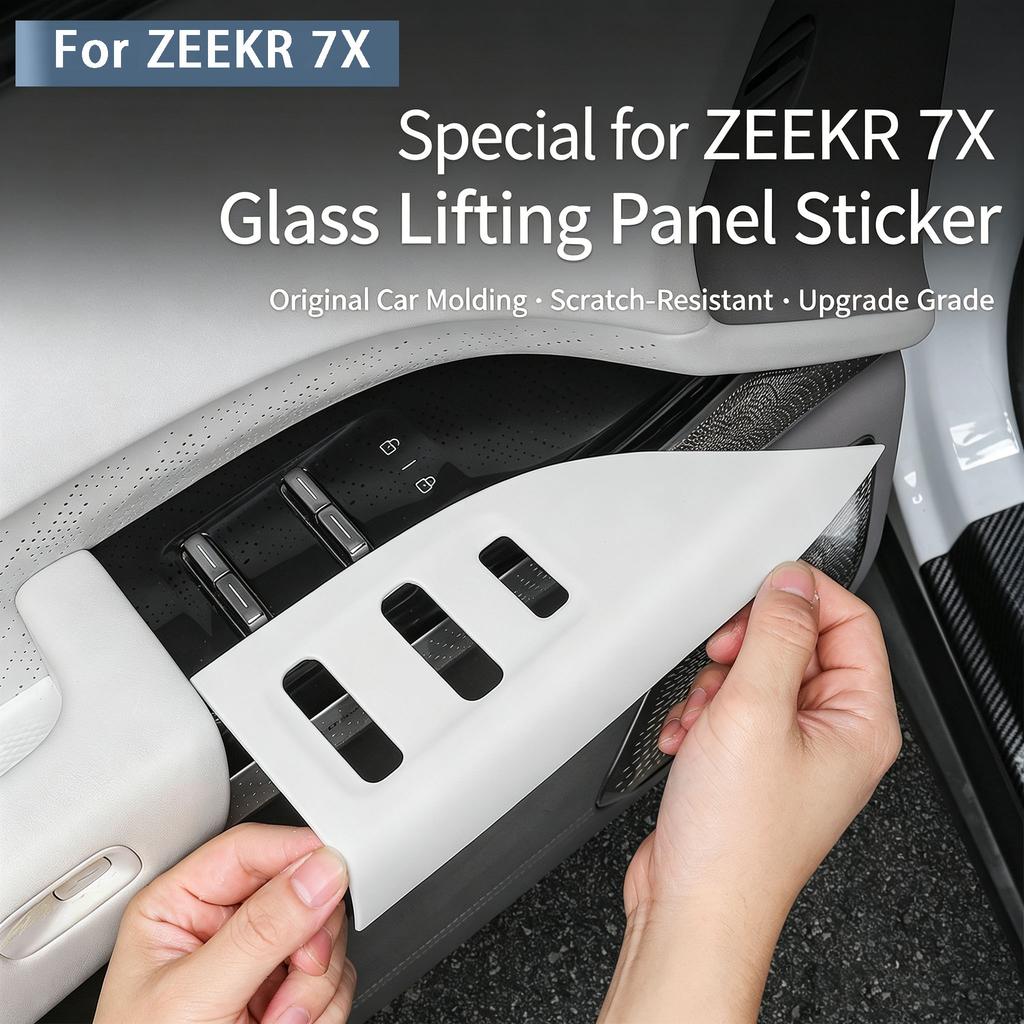 For NEW ZEEKR 7X 2025-2026 Door Window Glass Switch Protection Sticker, Button Sticker, Interior for Automotive Use