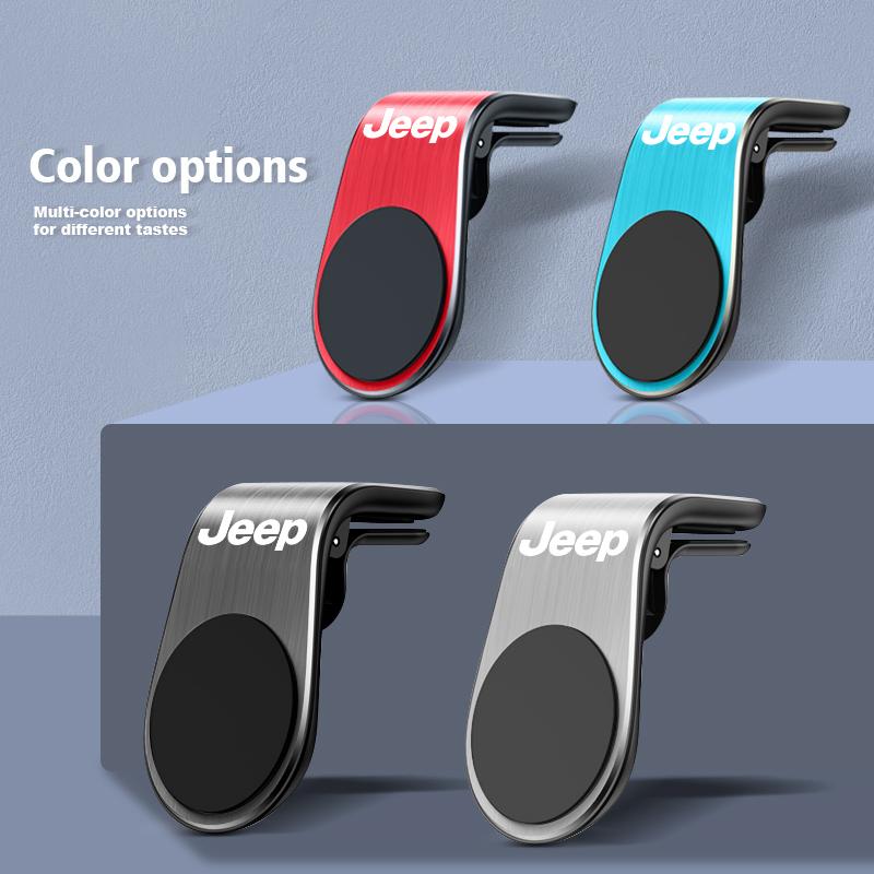 1Pcs Magnetic Car Phone Holder Metal Stand Accessories For Jeep Grand Cherokee Wrangler JK Gladiator Compass Renegade Patriot ALM1