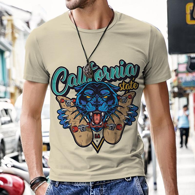 Men T-shirt Men's T-shirts Skeleton Skateboard Pattern Summer Outfit Fashion Hot Tops Street Short Sleeve 2022 New O Neck Luxury