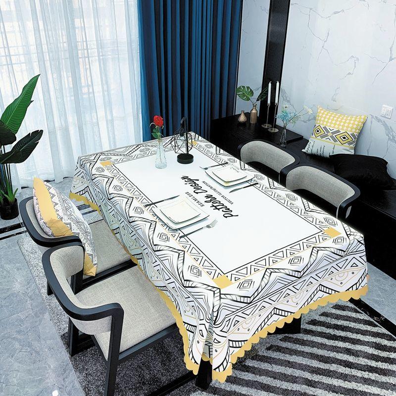Скатерть в минималистском стиле, художественная водонепроницаемая маслостойкая моющаяся скатерть для стола, бытовой журнальный столик, прямоугольная скатерть
