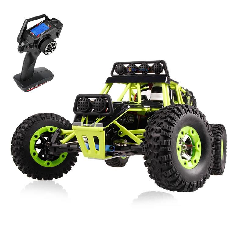 WLtoys 12428 1:12 4WD Радиоуправляемая гоночная машина Высокоскоростной Внедорожник с дистанционным управлением Сплав Грузовик-скалолаз Светодиодная подсветка Багги Игрушки для мальчиков Подарок детям
