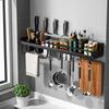 Punch-free Kitchen Shelf Shelf New Wall-mounted Multi-functional Seasoning Chopsticks Storage Tube Wall Kitchen Accessories
