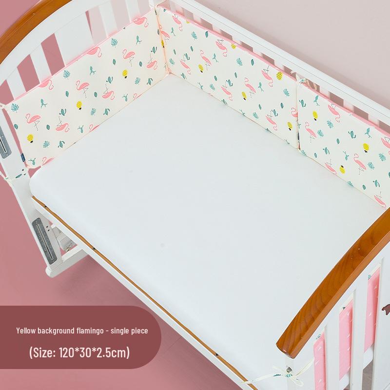 2024 Хлопковый Комплект Детского Постельного Белья - Защитный Бортик от Ударов и Падений для Всех Сезонов